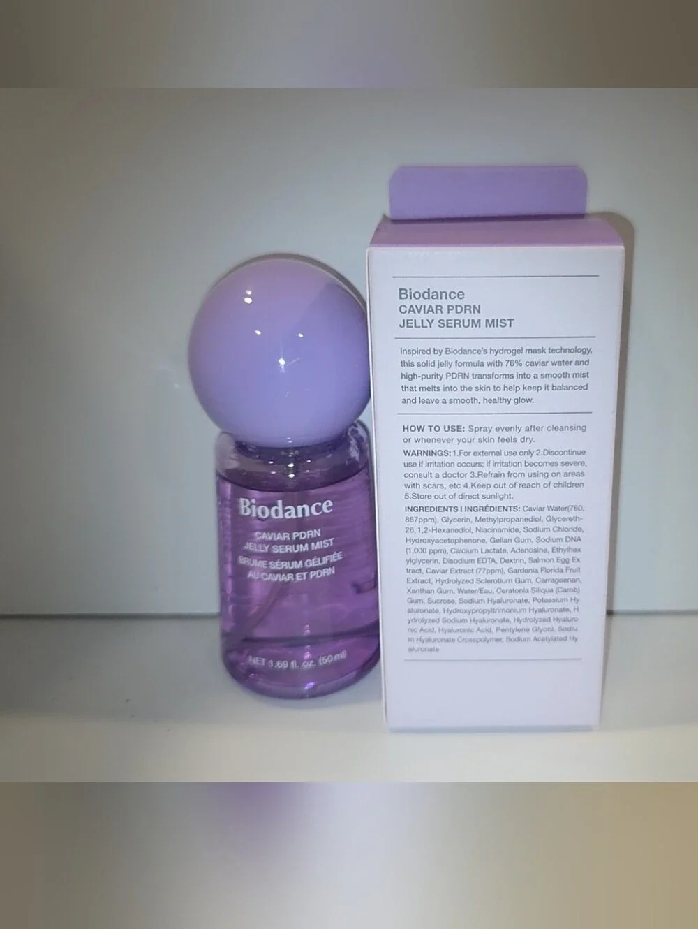 Biodance Caviar PDRN Jelly Serum Mist — Lavender